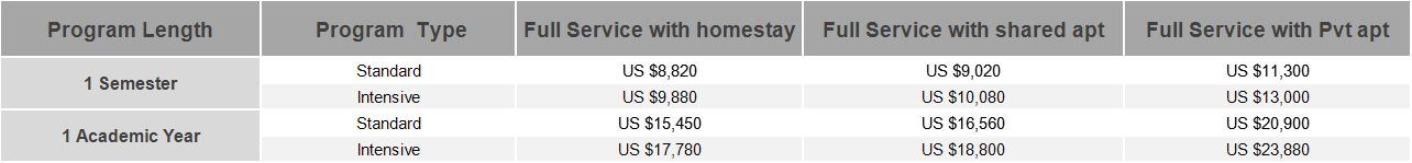 Tsinghua University Program Prices (NEW)