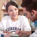 a foreign student taking a one-one-one Chinese tutoring with her private tutor in China