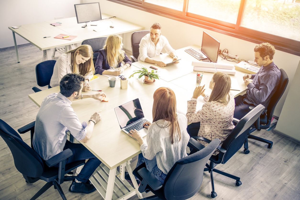 interns having a meeting